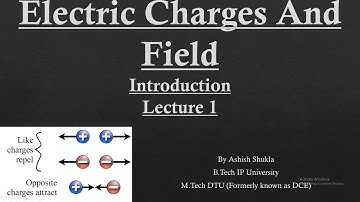 Lecture 1 Introduction and basic properties --- Chapter 1 Class 12 --- Electric charges and field