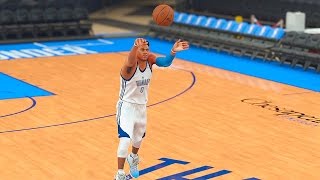 Who Can Make a Half Court Shot First on the Thunder? Westbrook, Oladipo, or Adams?NBA 2K17 Gameplay