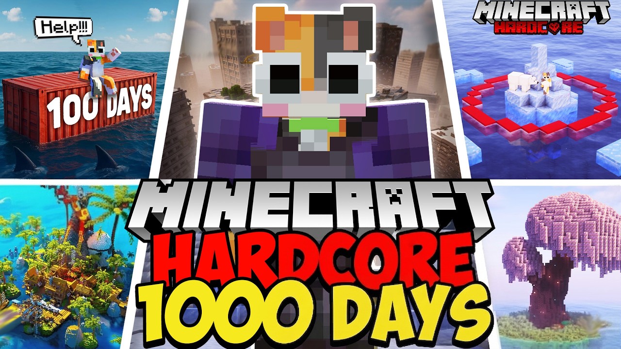 I Survived 1000 Days in Minecraft Hardcore (FULL MOVIE) - YouTube