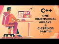 C++ - Lecture 22 - One Dimensional Arrays and C-Strings - Part III