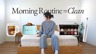 deep clean EVERYTHING in my morning routine with me