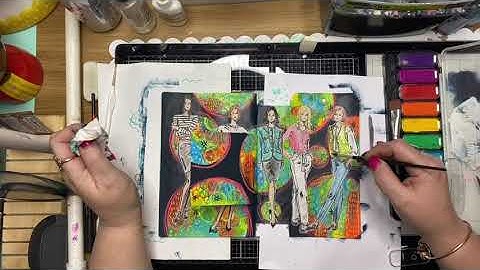 Scrap FX DT Project -A mixed media Art Journal pages using ScrapFX Girl Fashion Rice papers :