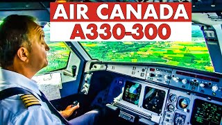 Piloting the AIR CANADA Airbus A330-300 into Brussels