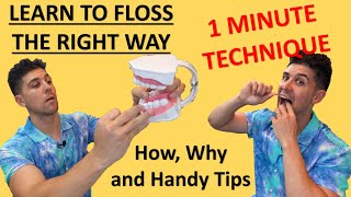 How to Floss, Explained By A Dentist (Tips/Tricks to Floss in Under 1 Minute!)