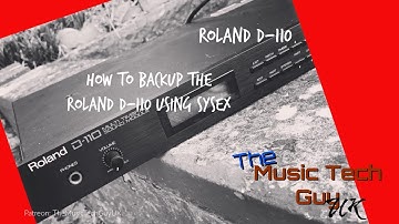 How to Backup the Roland D-110 using SYSEX