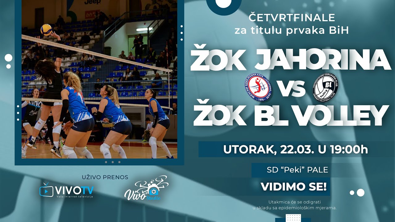 ŽOK Jahorina - ŽOK BL Volley - Četvrtfinale za prvaka BiH / PRENOS UŽIVO /
