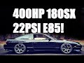 400HP SR20DET 180SX 22PSI ON ETHANOL 4K ! Walk around and Revs!