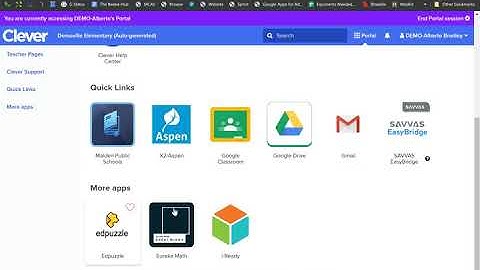 Student View of Clever Portal