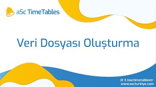 Veri Dosyası Oluşturma - aSc TimeTables screenshot 4