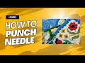 Find out how to punch needle. Fun, inspiring DIY for gifts #punchneedle #punchneedleembroidery