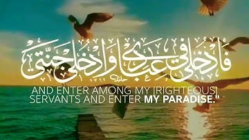 يا ايتها النفس المطمئنة ارجعي الى ربك راضية مرضية تلاوة خاشعة ومؤثرة بصوت جميل جدا حالات واتس قران