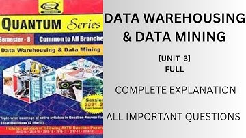 Data Warehousing and data mining | unit-3 AKTU | Full Playlist| All Important questions| Study4Sub