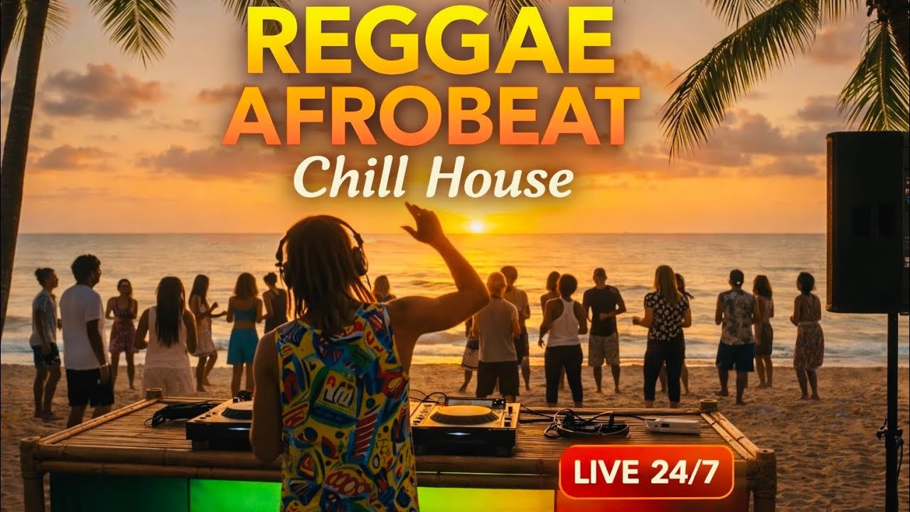 Sunset Sounds. Island Moves.Reggae × Afrobeat × Chill House 🌊🔥LIVE now — tap in & vibe out 🌴🎶