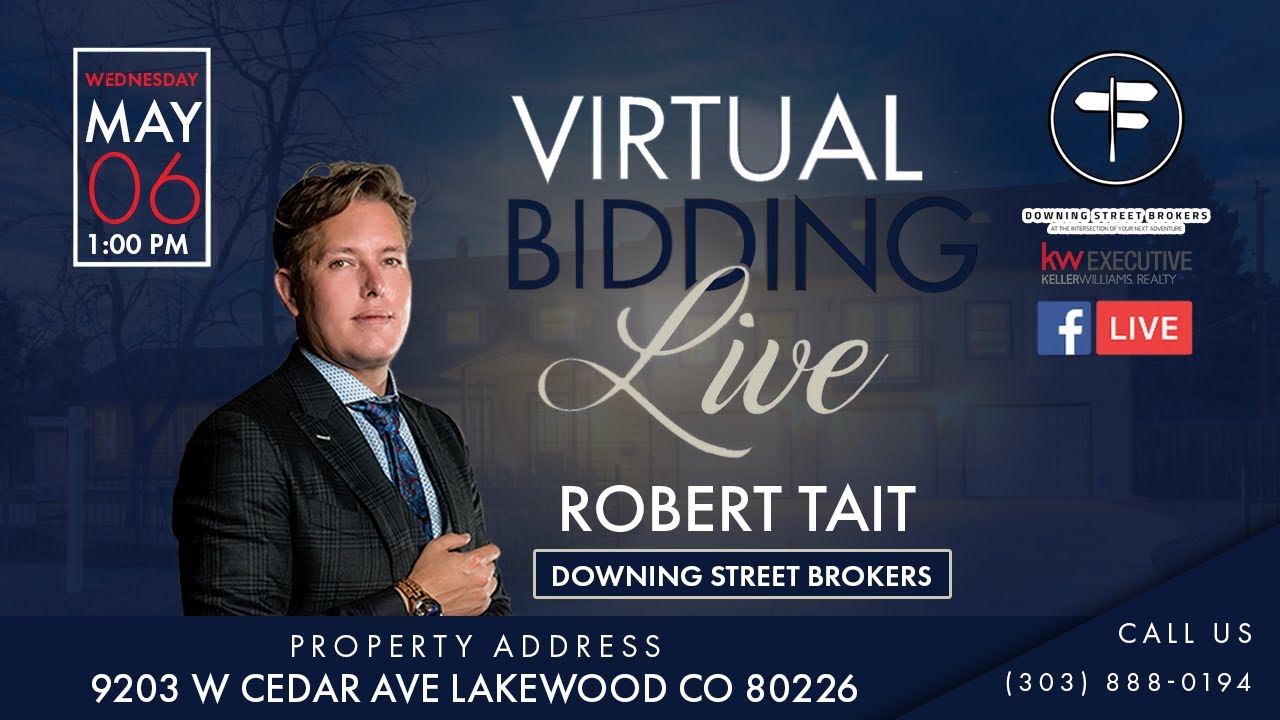 Virtual Bidding Live on May 6th Wednesday at 1:00 PM - 9203 W Cedar Ave Lakewood CO 80226