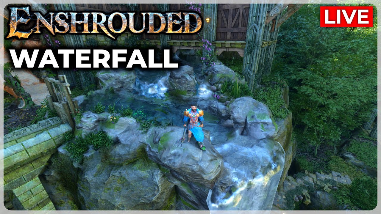 Enshrouded: Building a Waterfall & Pond in my Forest Village!