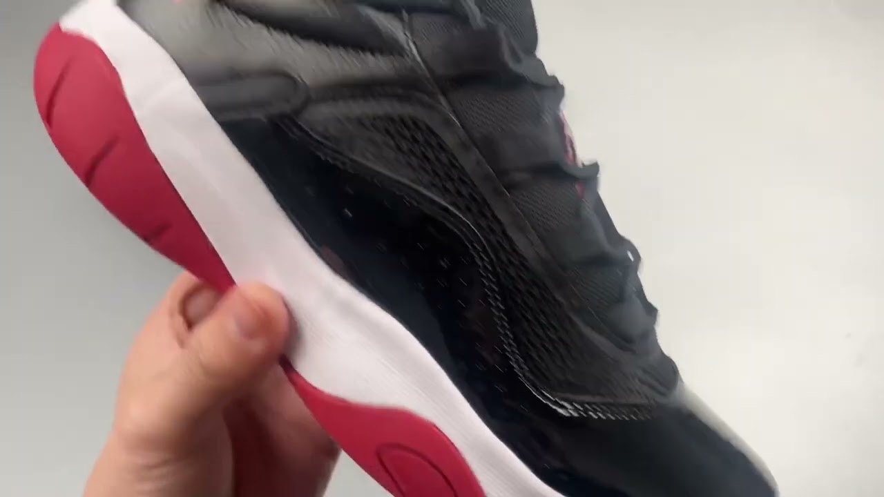 Air Jordan 11 CMFT Low Bred Black White Gym Red