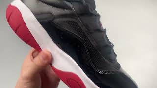 Air Jordan 11 CMFT Low Bred Black White Gym Red