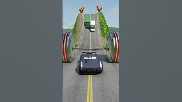 Cars & Cargo Van vs Chained Hydraulic Crush - BeamNG.Drive