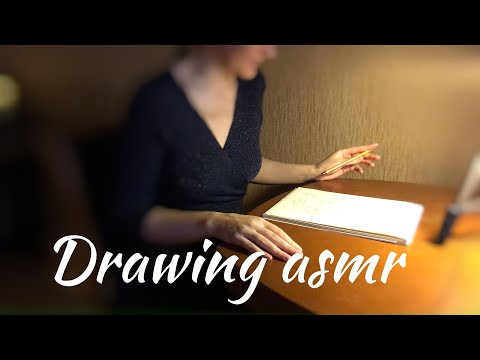 ASMR in Serbian Intuitive drawing/АСМР на српском (whisper, triggers, paper and pencil triggers)