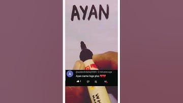 Ayan name logo 💥 comments name 👀 #shorts #viral #trending #logodesign #ayan #graphicdesign #namelogo