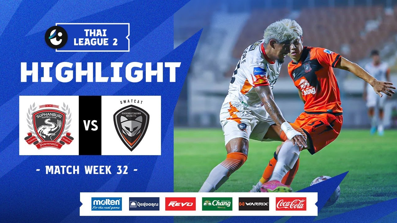 ไฮไลท์ สุพรรณบุรี เอฟซี พบ นครราชสีมา มาสด้า เอฟซี​ | ไทยลีก 2 2023/24 | 06-04-2567
