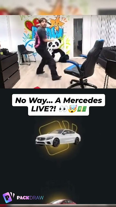 Wow Mercedes 💲💵 #packdraw #epicprize #funny #packopenning #bigwin #twitch #mercedes