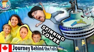 JOURNEY BEHIND THE FALLS + DINNER in the SKY! (FUNnel Vision Trip 2 Niagara Falls CANADA Vlog pt. 3)