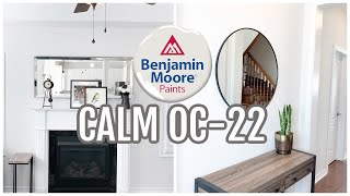 OFF WHITE INTERIOR PAINT COLLECTION | BENJAMIN MOORE CALM OC-22 | BEFORE &  AFTER ROOM TRANSFORMATION