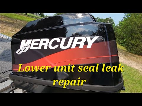 Outboard seal leak repair Mercury 60hp lower unit Bass Tracker restore