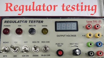 1.k Subscribe | Lucas Regulator tester ! Alternator regulater test ! regulator foult testing