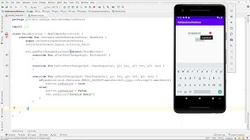 Android Kotlin - Validation of Email Address on Text Changed EditText