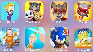 Save The Girl,Sponge Run,Sonic Boom,Tom Friends,Little Kitten,Tom Hero,Garfield Rush,Fast Rescue 3D screenshot 5