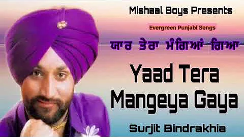Yaar Tera Mangeya Gaya | Surjit Bindrakhia | Evergreen Punjabi Songs 2020 | Mishaal Boys Presents