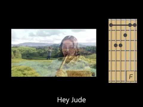 Hey Jude (Beatles) Guitar Chords, lyrics flute instrumental
