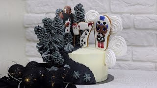 Сборка, выравнивание и украшение торта Сникерс | Horror Cake