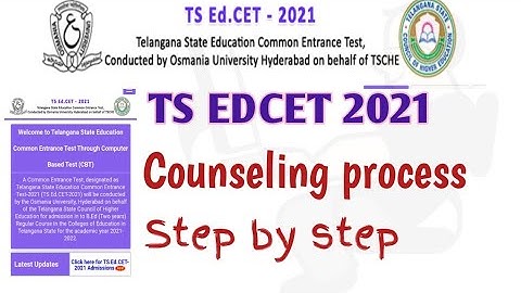 TS EDCET 2021 counseling process step by step|| EDCET certificate verification process ||TS EDCET.