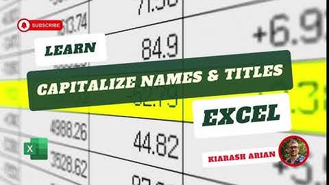 #Excel #PROPER #Function : Easily #Capitalize Names & Titles Correctly!