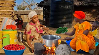 African Village Family Cooks Authentic Traditional  Village Food#Africanvillagelife