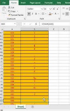 #shorts How to find ASCII Code used CHAR function MS EXCEL - YouTube