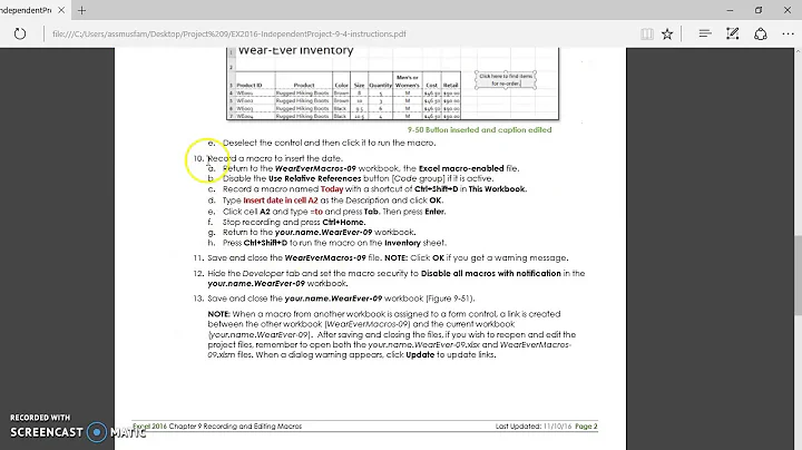 CIT-110 Week 10: Independent Project 9-4 Video