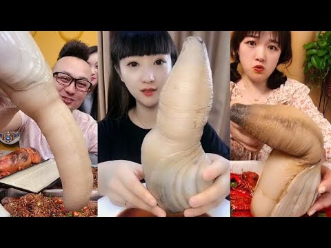 Chinese Girl Eat Geoducks Delicious Seafood #012 | Seafood Mukbang Eating Show