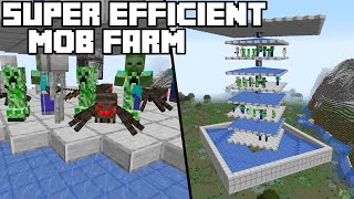 Super Efficient Mob Farm  Minecraft Tutorial (Java Edition)