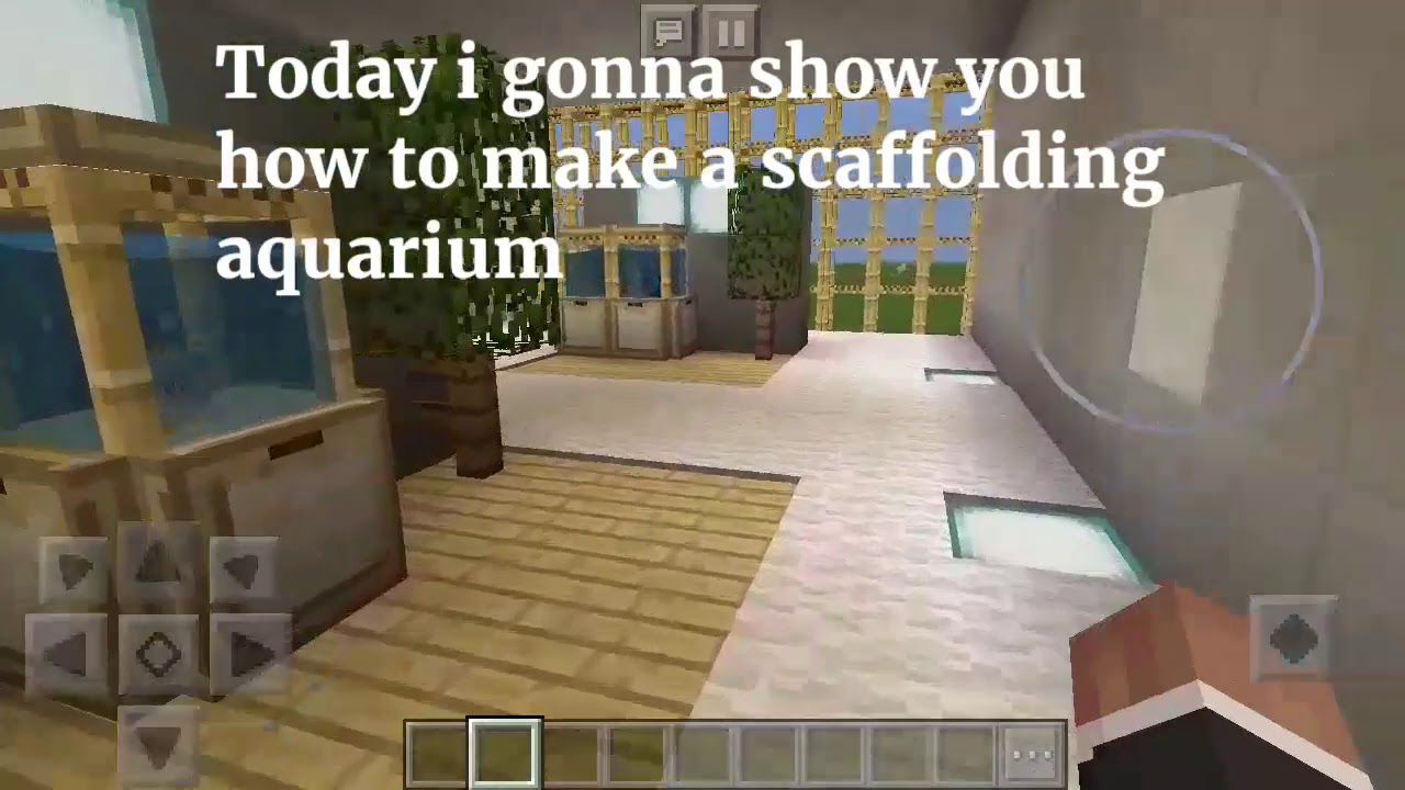 Minecraft 1 8 How To Make A Scaffolding Aquarium Youtube