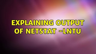 Explaining output of netstat -lntu