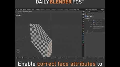 Correct Face Attributes in Blender
