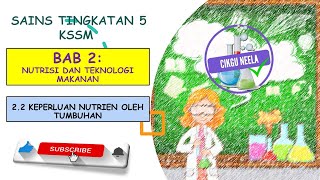 SAINS TINGKATAN 5 KSSM |BAB 2 | UNIT 2.2 KEPERLUAN NUTRIEN DALAM TUMBUHAN SAINS TINGKATAN 5 KSSM |BAB 2 | UNIT 2.2 KEPERLUAN NUTRIEN DALAM TUMBUHAN