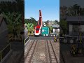 CRAZY TRUCK! Maneuvering in the middle of a highspeed train convoy #train #railway #shorts
