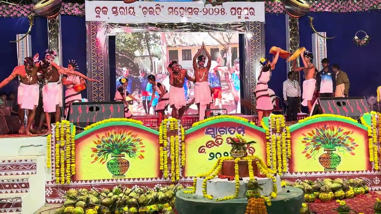 Performance  of Abhyash Techno School students on Chaiti 2025 at Padmapur.