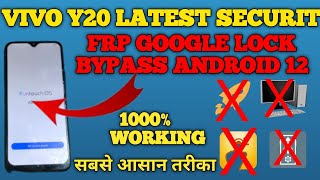 Vivo Y20 FRP Bypass Android 12| Latest Security New Method 2023 Without Pc | vivo y20 frp bypass