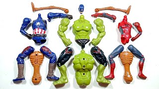 Avengers Toys Assemble Spider-Man, Hulk Smash, Captain America, and Siren head ~ Avengers